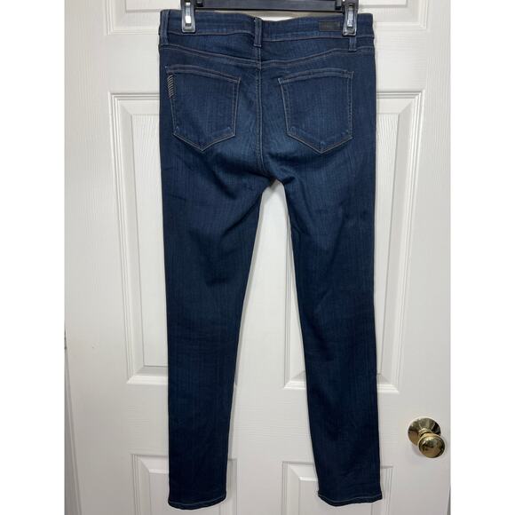 Paige Skyline Skinny Denim Jeans Mona Dark Wash Mid Rise Capsule Everyday Ladies - Picture 3 of 8